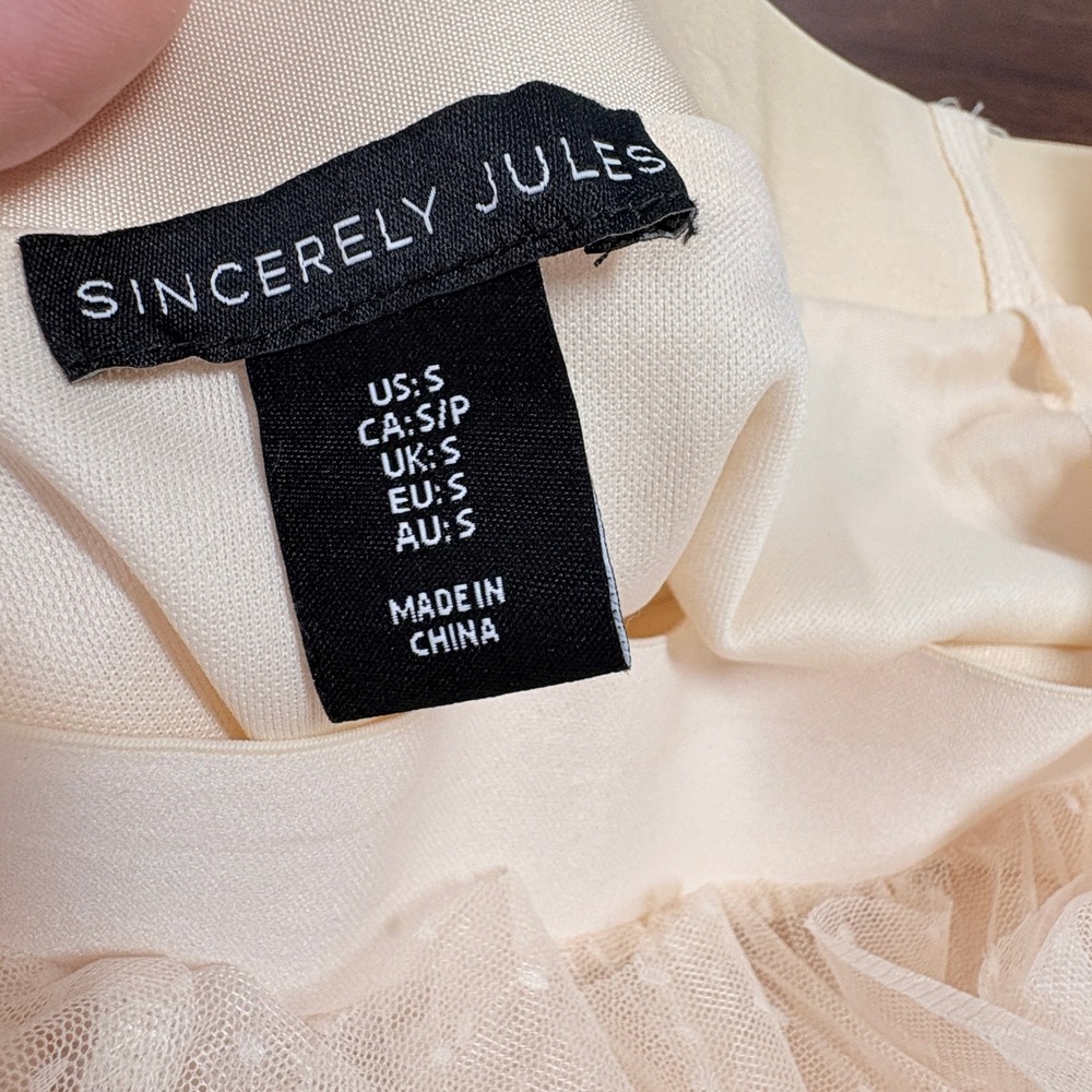 Sincerely Jules Ruffle Tulle Midi Skirt Size S Swiss Dot Coquette Fairy Tiered - Picture 8 of 12